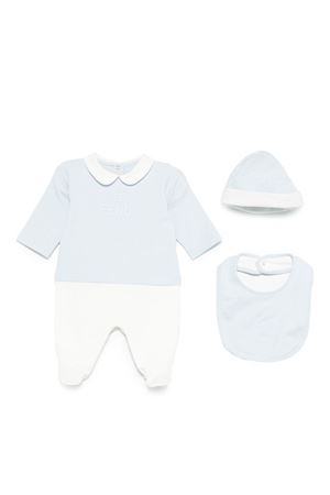tutina in cotone azzurro FENDI KIDS | BUK1468RAF19J4